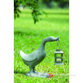 bronze duck statue light for garden decor
